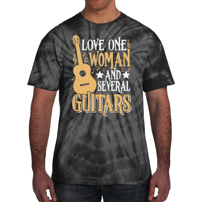 Funny Guitar Lovers Guitarist Musician Band Playing Artist Tie-Dye T-Shirt