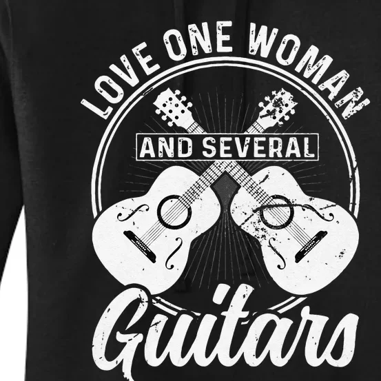 Funny Guitar Lovers Guitarist Musician Band Playing Artist Women's Pullover Hoodie