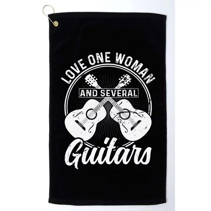 Funny Guitar Lovers Guitarist Musician Band Playing Artist Platinum Collection Golf Towel