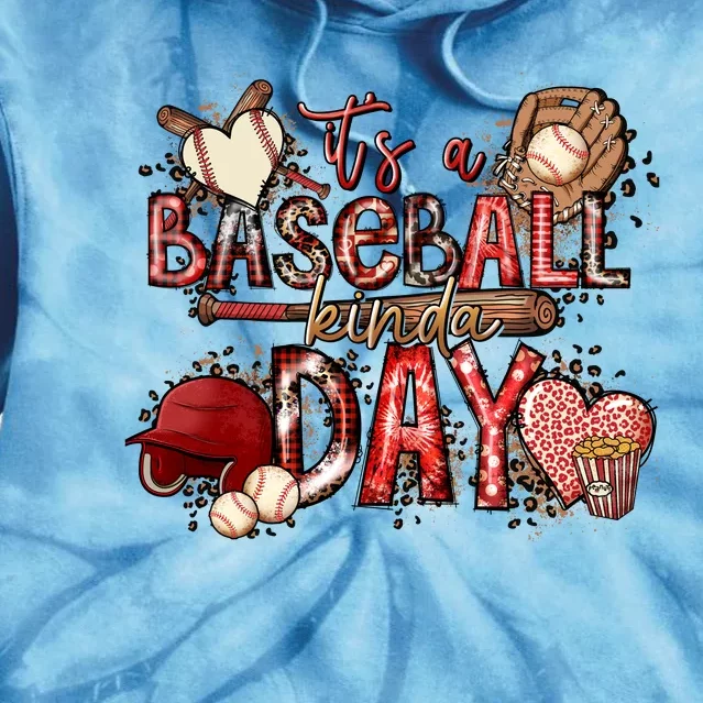 funny Gramma Life It's A Baseball Kinda Day Tie Dye Hoodie