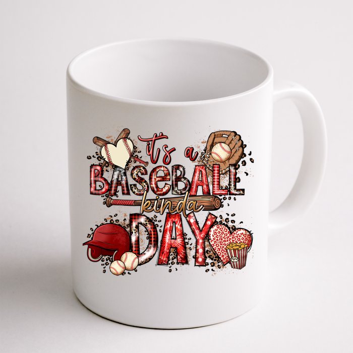 funny Gramma Life It's A Baseball Kinda Day Front & Back Coffee Mug