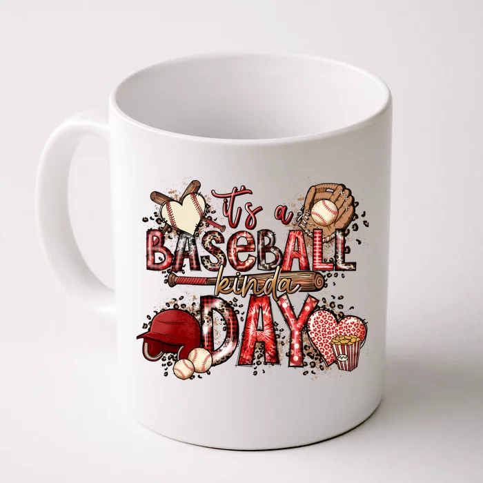 funny Gramma Life It's A Baseball Kinda Day Front & Back Coffee Mug