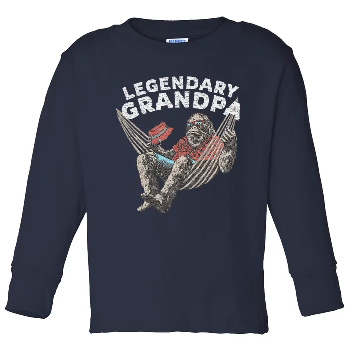 Funny Grandpa Legendary Saying Toddler Long Sleeve Shirt