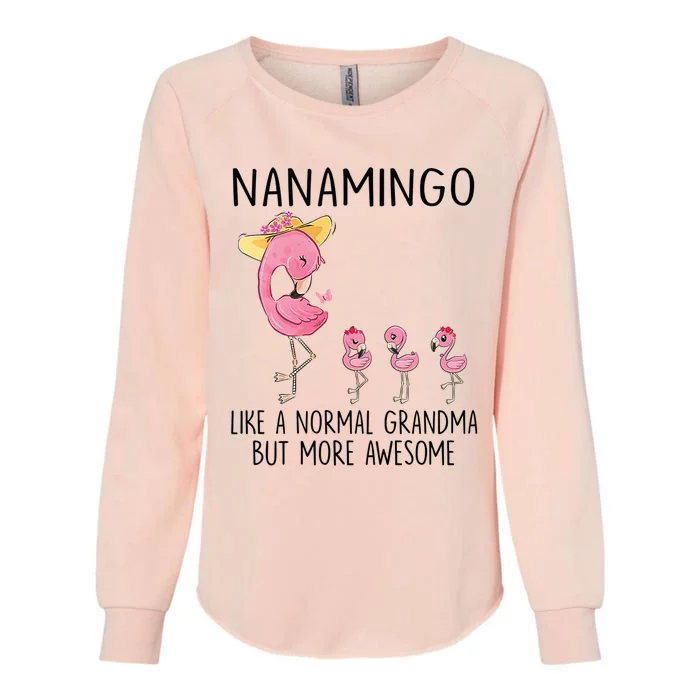 Flamingo Gigimingo Like A Normal Grandma Mothers Day Gifts Womens California Wash Sweatshirt