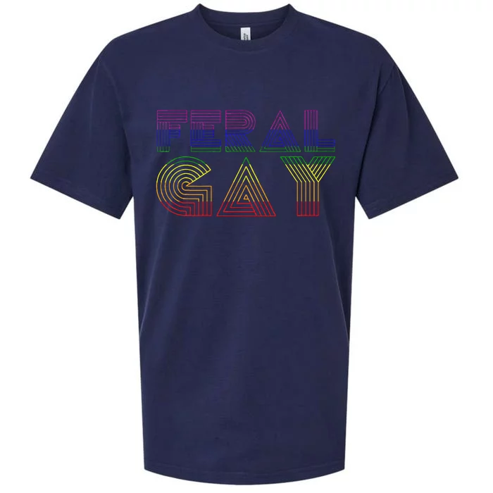 Feral Gay Lgbt Gay Bi Pan Transg Pride Meme Rainbow Flag Sueded Cloud Jersey T-Shirt