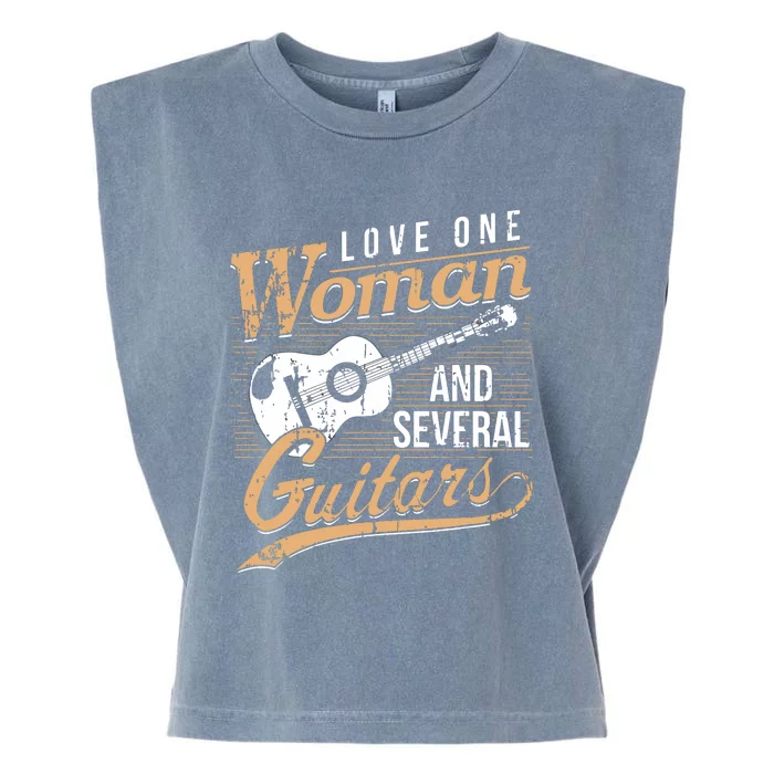 Funny Guitar Lovers Guitarist Musician Band Playing Gifts Garment-Dyed Women's Muscle Tee