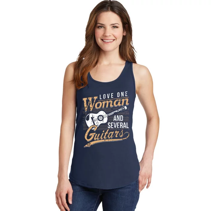 Funny Guitar Lovers Guitarist Musician Band Playing Gifts Ladies Essential Tank