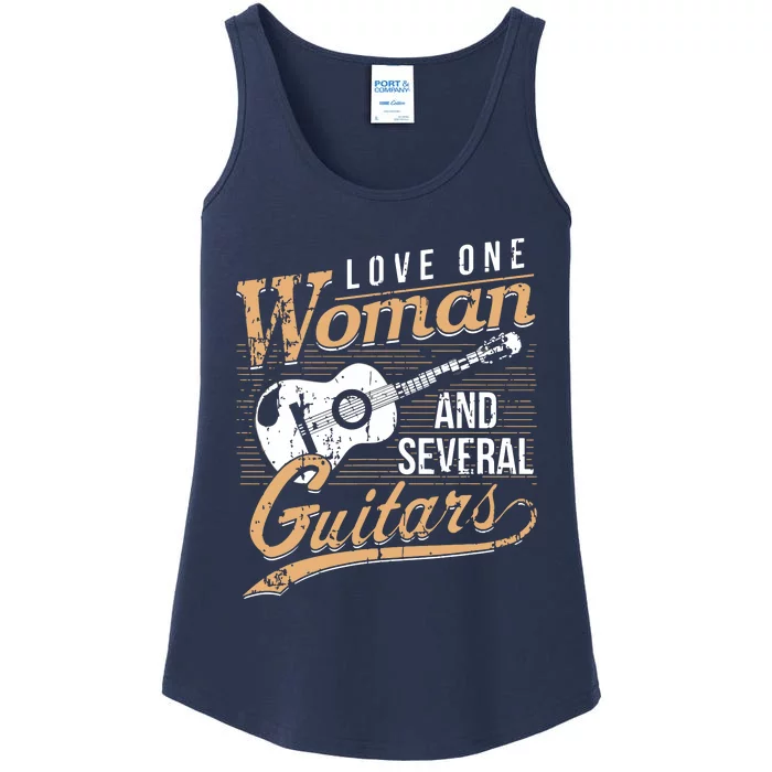 Funny Guitar Lovers Guitarist Musician Band Playing Gifts Ladies Essential Tank