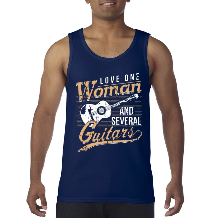 Funny Guitar Lovers Guitarist Musician Band Playing Gifts Tank Top