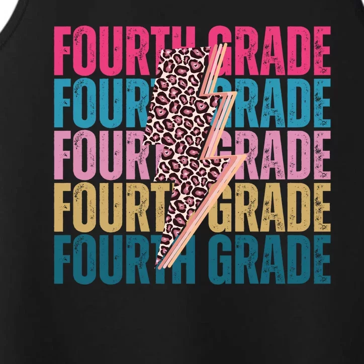 Fourth Grade Lighting Cheetah Back To School Performance Tank