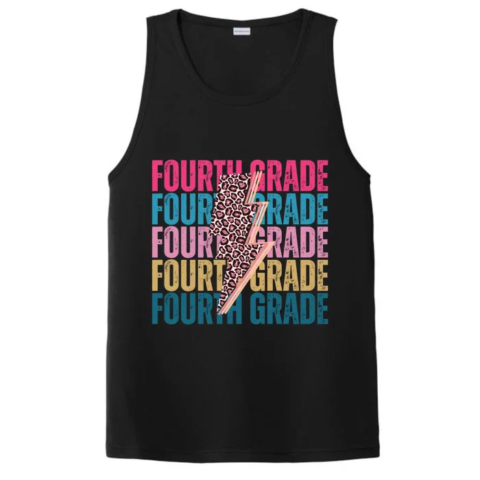 Fourth Grade Lighting Cheetah Back To School Performance Tank