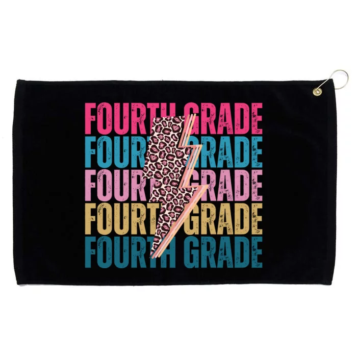 Fourth Grade Lighting Cheetah Back To School Grommeted Golf Towel