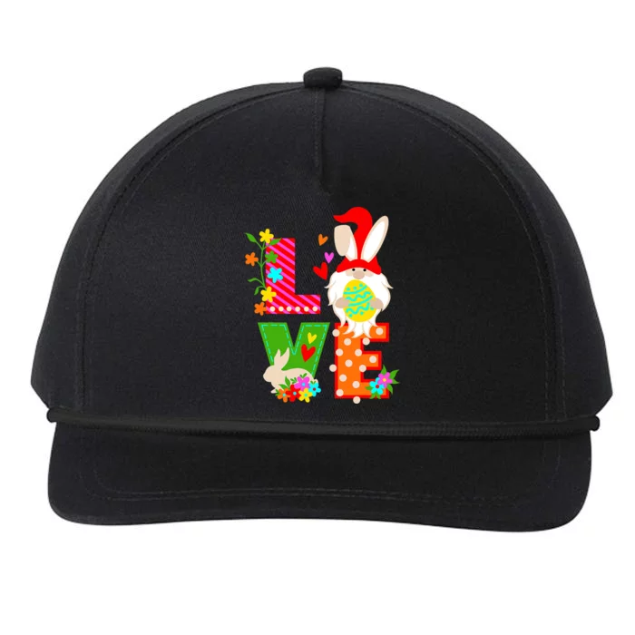 Funny Gonmes Love Eggs Bunny Happy Easter Day Gift Snapback Five-Panel Rope Hat