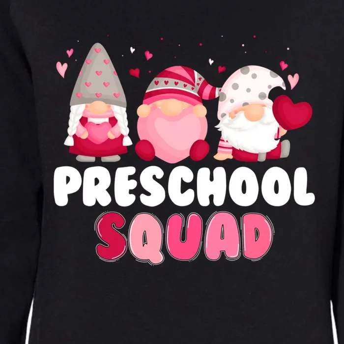 Funny Gnome Lover Preschool Squad Teacher Valentines Day Gift Womens California Wash Sweatshirt