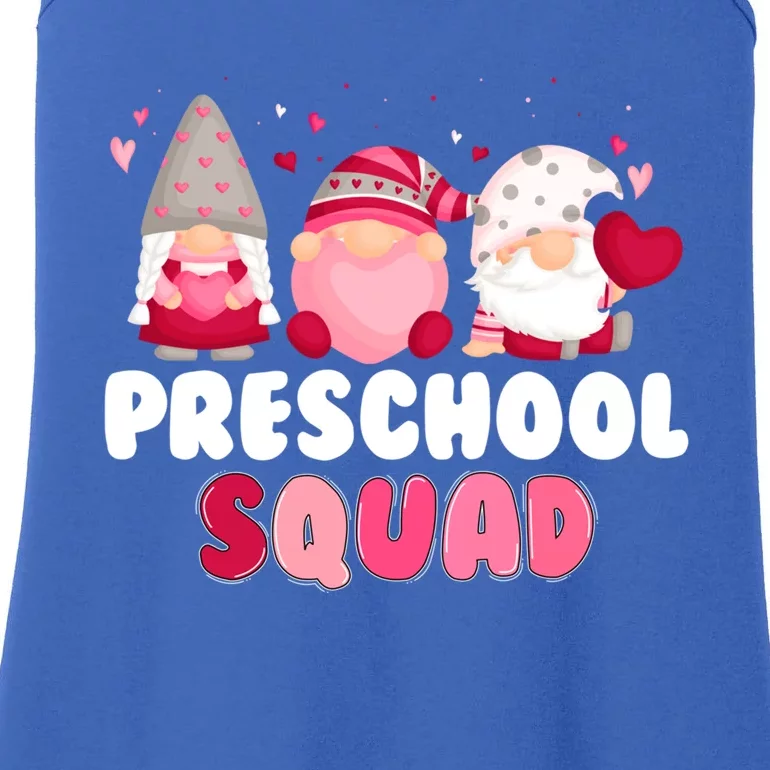 Funny Gnome Lover Preschool Squad Teacher Valentines Day Gift Ladies Essential Tank