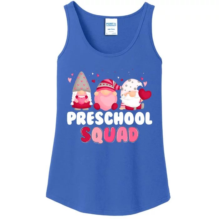 Funny Gnome Lover Preschool Squad Teacher Valentines Day Gift Ladies Essential Tank