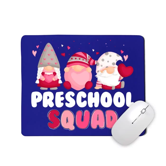 Funny Gnome Lover Preschool Squad Teacher Valentines Day Gift Mousepad