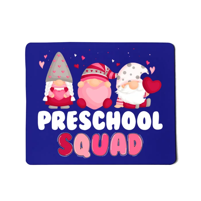 Funny Gnome Lover Preschool Squad Teacher Valentines Day Gift Mousepad