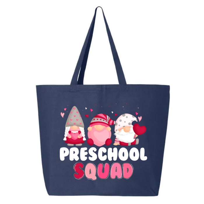 Funny Gnome Lover Preschool Squad Teacher Valentines Day Gift 25L Jumbo Tote