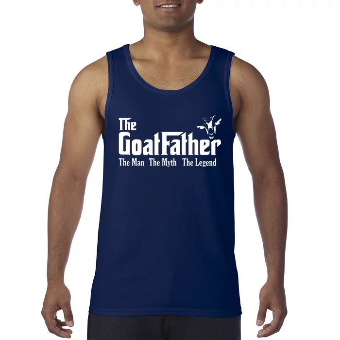 Funny Goat Lover Gifts For Dads And Men The Goat Father Tank Top