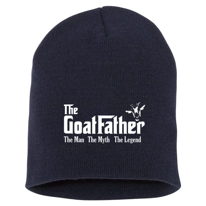 Funny Goat Lover Gifts For Dads And Men The Goat Father Short Acrylic Beanie