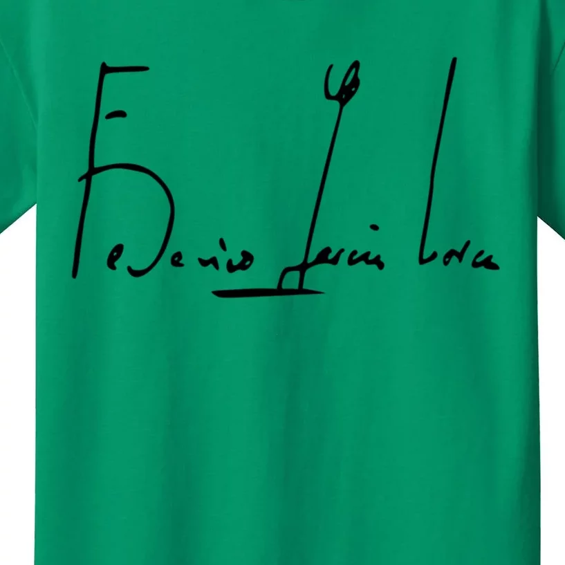 Federico GarcíA Lorca Signature Kids T-Shirt