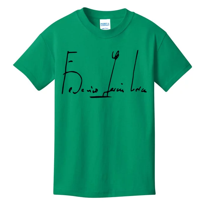 Federico GarcíA Lorca Signature Kids T-Shirt