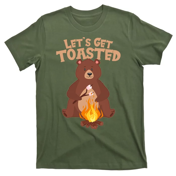 Funny Get Let's Toasted Camping Bear T-Shirt