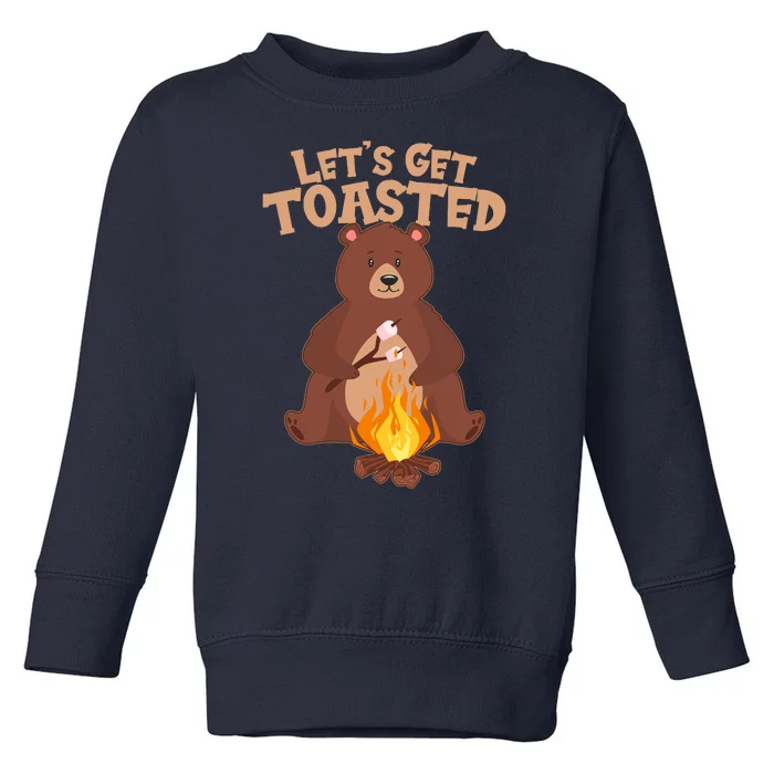 Funny Get Let's Toasted Camping Bear Toddler Sweatshirt