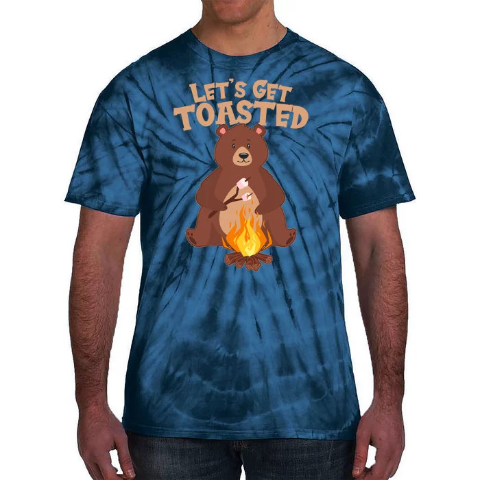 Funny Get Let's Toasted Camping Bear Tie-Dye T-Shirt