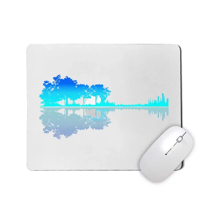 Funny Guitar Lake Shadow Love Guitar Musician Mousepad