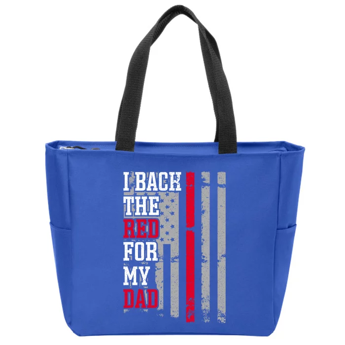 Fire Gift Ll Fire Heros And Red Line Fans Firefighter Gift Zip Tote Bag