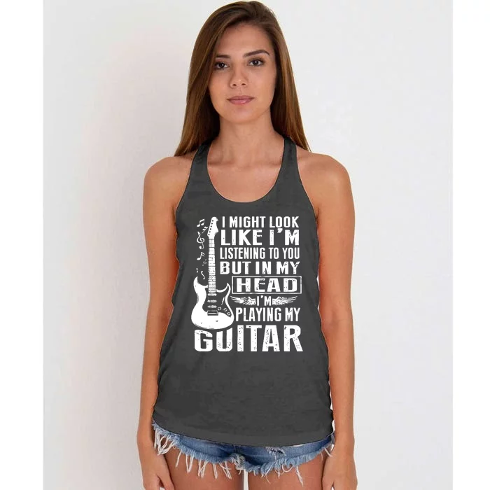 Funny Guitar Lover Women's Knotted Racerback Tank