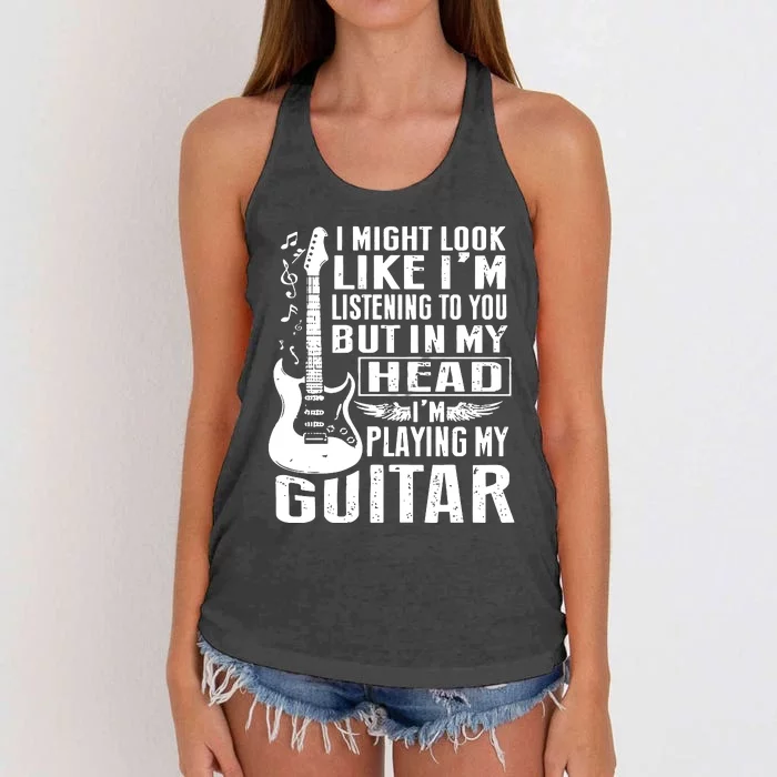 Funny Guitar Lover Women's Knotted Racerback Tank