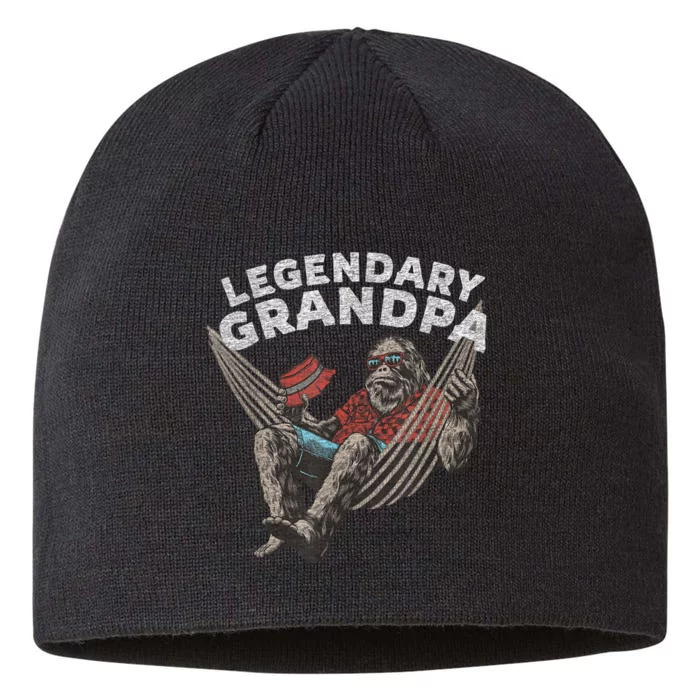 Funny Grandpa Legendary Saying 8 1/2in Sustainable Knit Beanie