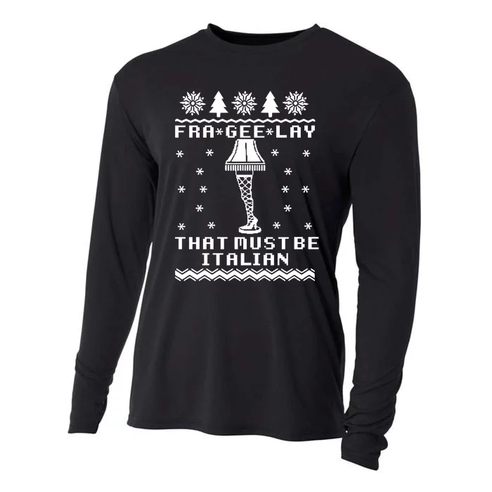 Fra Gee Lay That Must Be Italian A Christmas Story Cooling Performance Long Sleeve Crew