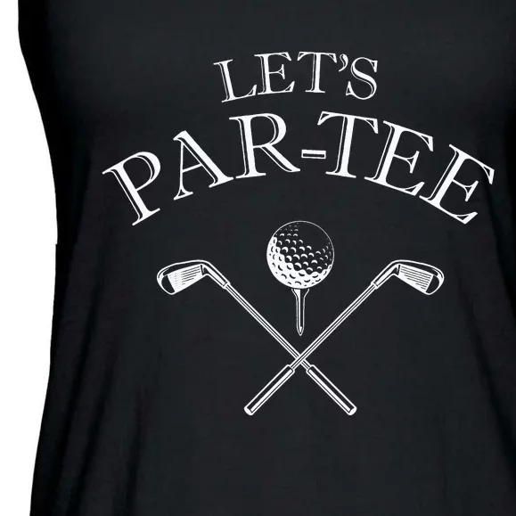 Funny Golf Lover Let's Par-tee Let's par tee Ladies Essential Flowy Tank