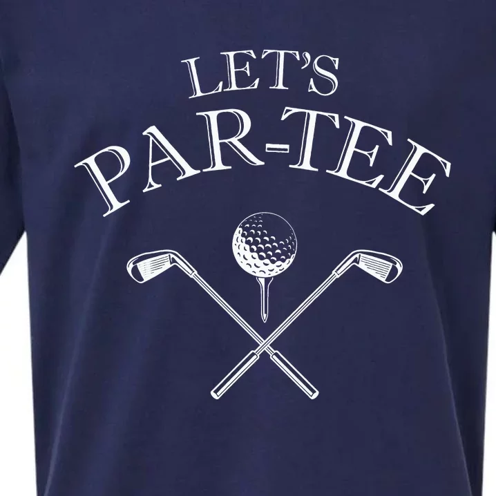 Funny Golf Lover Let's Par-tee Let's par tee Sueded Cloud Jersey T-Shirt