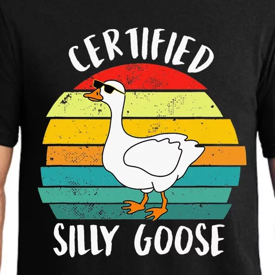 Funny Goose Lover Farmer Farm Life, Certified Silly Goose Pajama Set