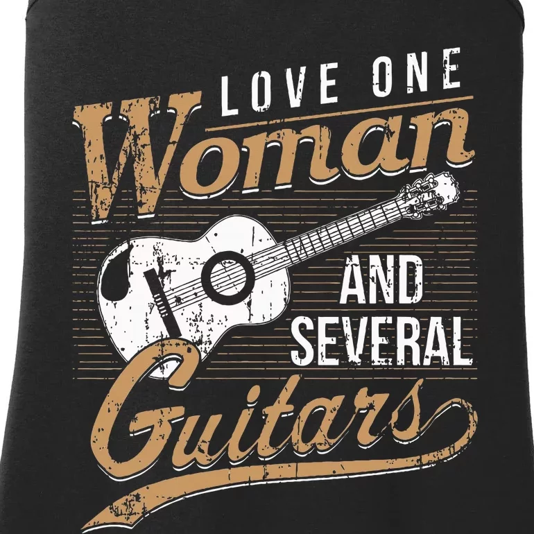 Funny Guitar Lovers Guitarist Musician Band Playing Gifts Ladies Essential Tank