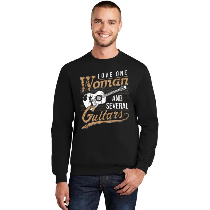 Funny Guitar Lovers Guitarist Musician Band Playing Gifts Tall Sweatshirt