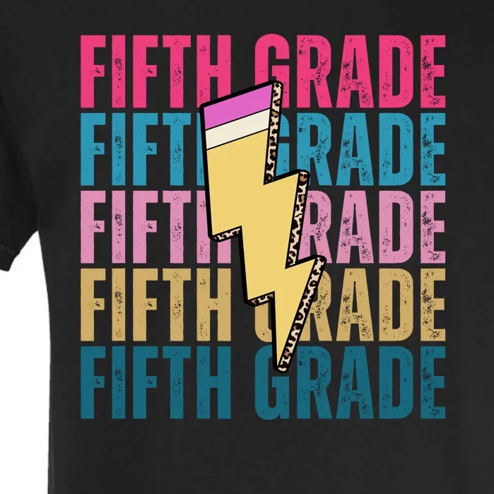 Fifth Grade Lightning Pencil Back To School Garment-Dyed Heavyweight T-Shirt