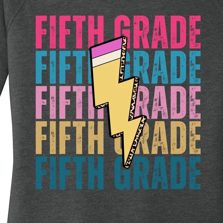 Fifth Grade Lightning Pencil Back To School Women's Perfect Tri Tunic Long Sleeve Shirt