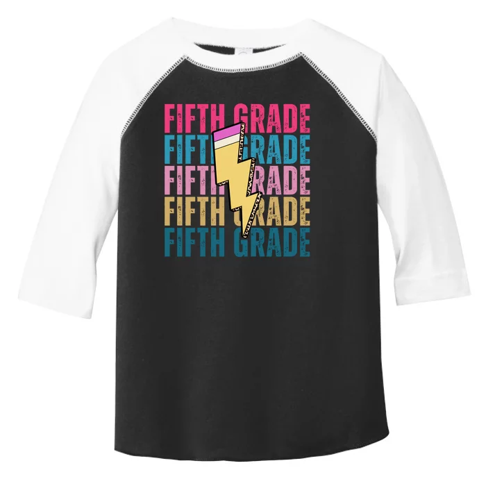 Fifth Grade Lightning Pencil Back To School Toddler Fine Jersey T-Shirt