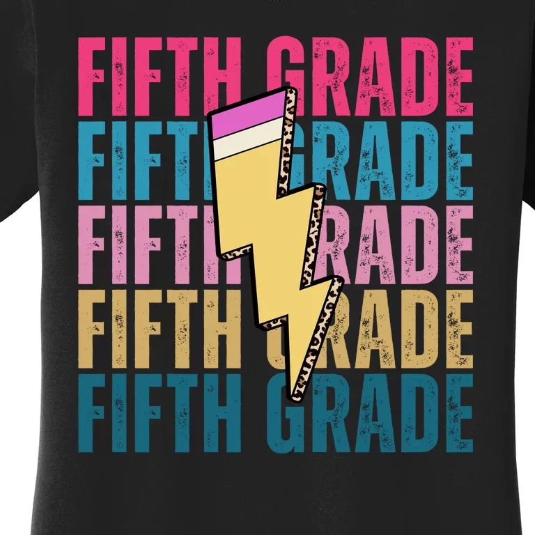 Fifth Grade Lightning Pencil Back To School Women's T-Shirt