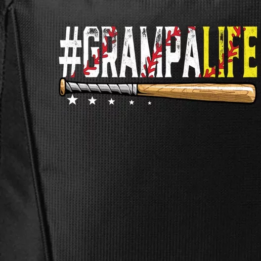 Funny Grampa Life Softball Baseball Papa Dad Fathers Day Great Gift City Backpack