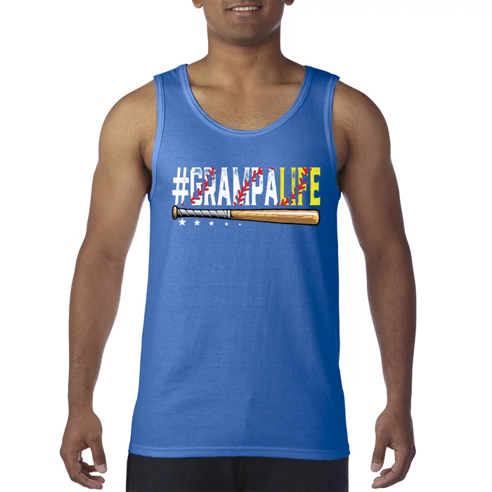 Funny Grampa Life Softball Baseball Papa Dad Fathers Day Great Gift Tank Top