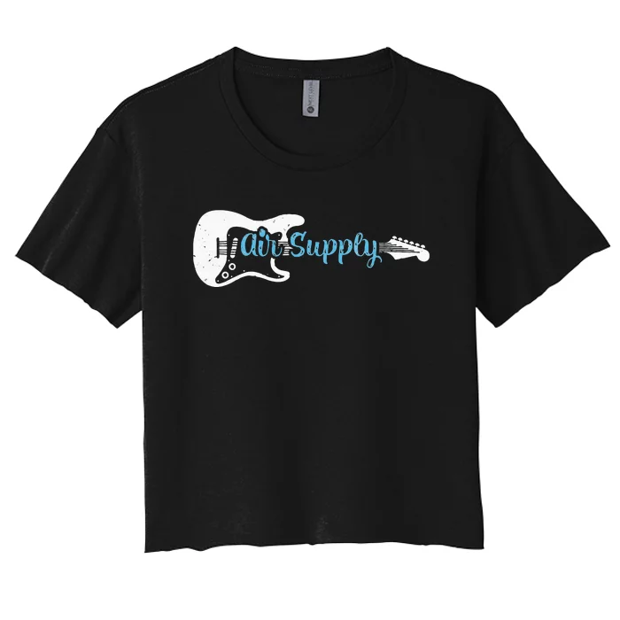 Funny Guitar Lover Air Supply Women's Crop Top Tee