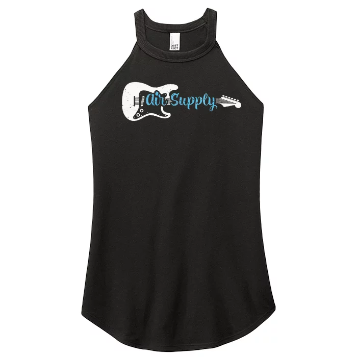 Funny Guitar Lover Air Supply Women’s Perfect Tri Rocker Tank