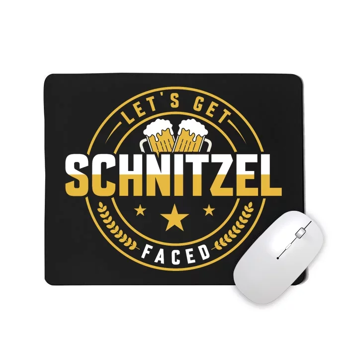 Funny German LetS Get Schnitzel Faced Graphic Mousepad